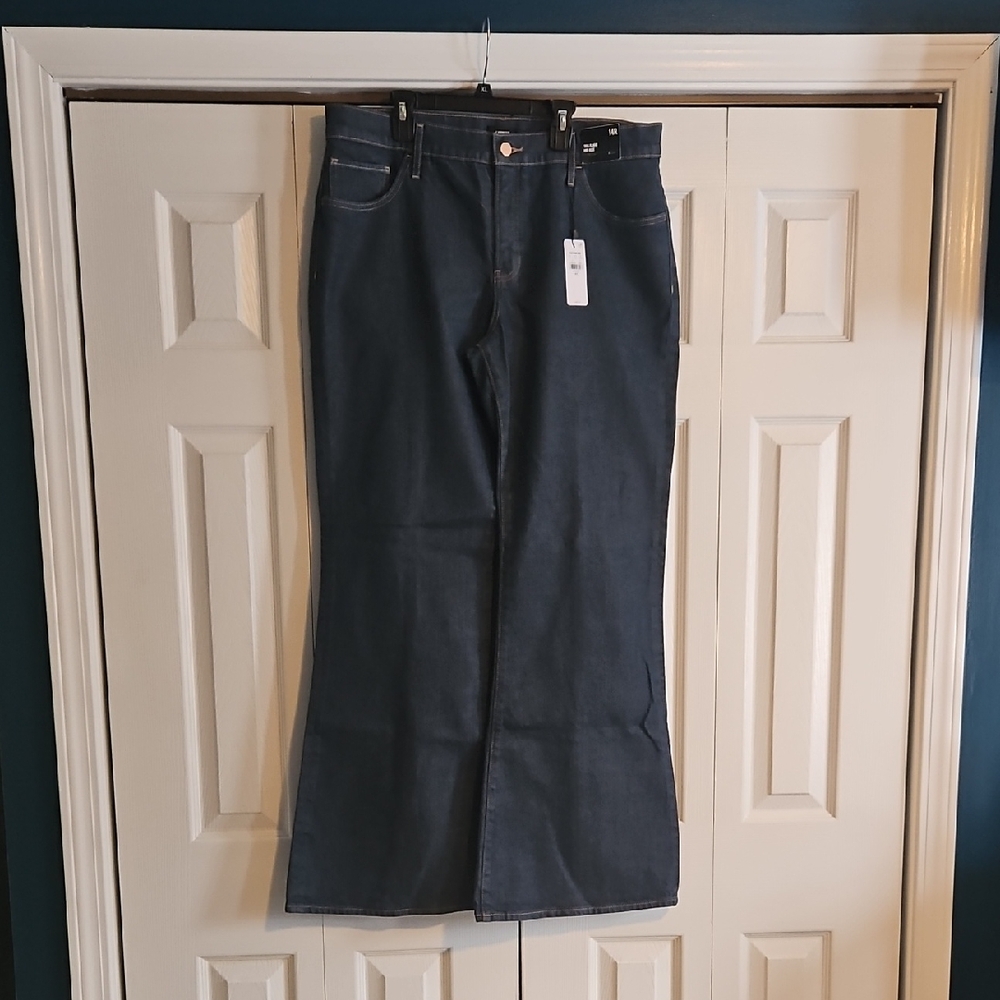 Express Midnight Blue Wide Leg Jeans